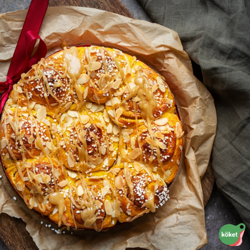 Butterkaka med saffran och brynt smörglasyr