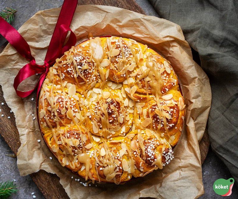 Butterkaka med saffran och brynt smörglasyr